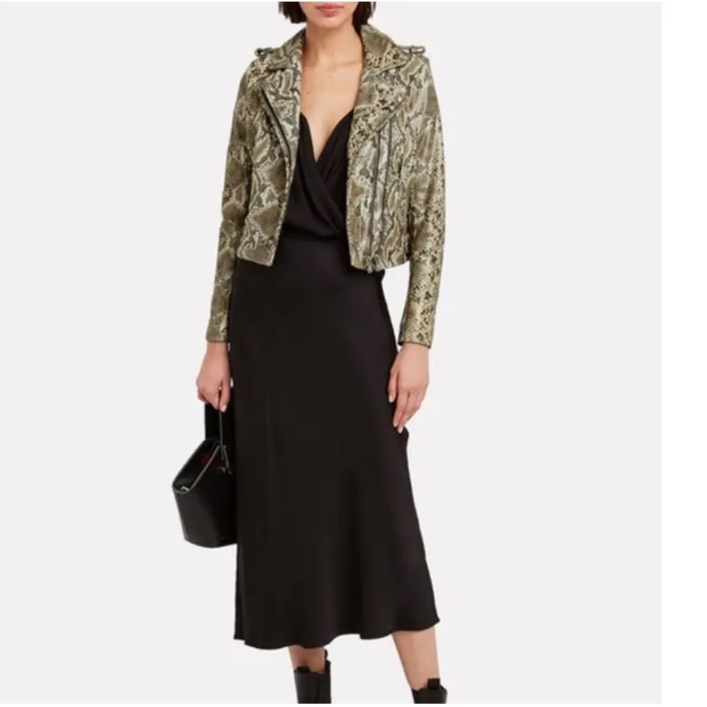 Iro Luiga Leather Python Jacket - Size Fr38 - image 2